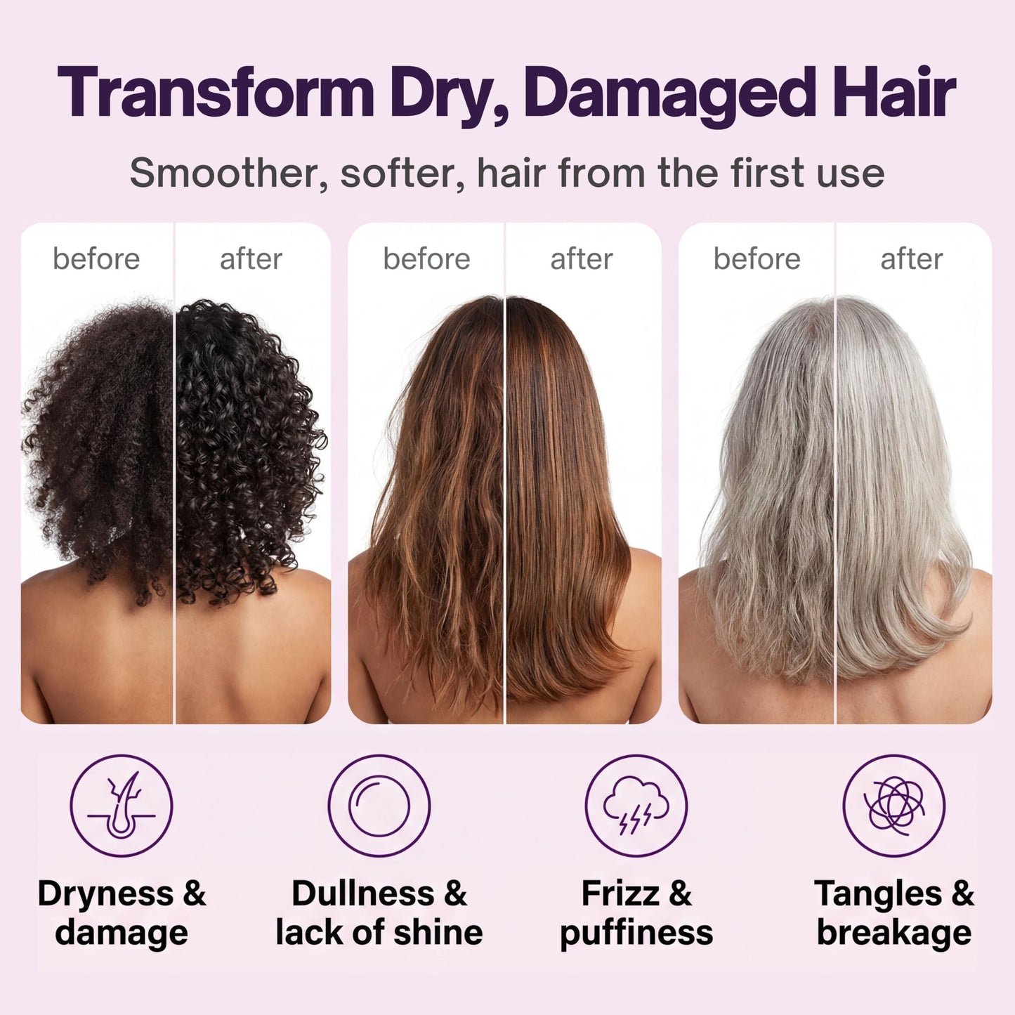 sohl-I.D. Hair Mask for Dry & Damaged Hair – Deep Conditioning Repair Treatment to Restore Smoothness & Shine – Moisturizing Hair Mask with Vitamins B3, B5, B7, C & E – Vegan & Cruelty-Free 6.76 fl oz