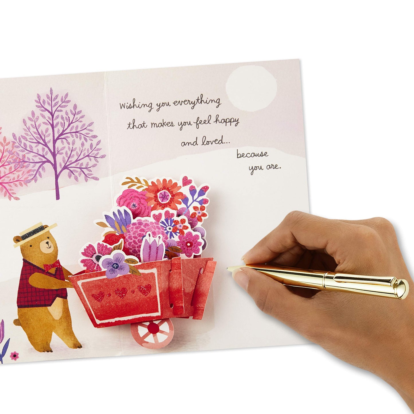 Hallmark Paper Wonder Pop Up Valentines Day Card for Anyone (Beary Loved Valentine)
