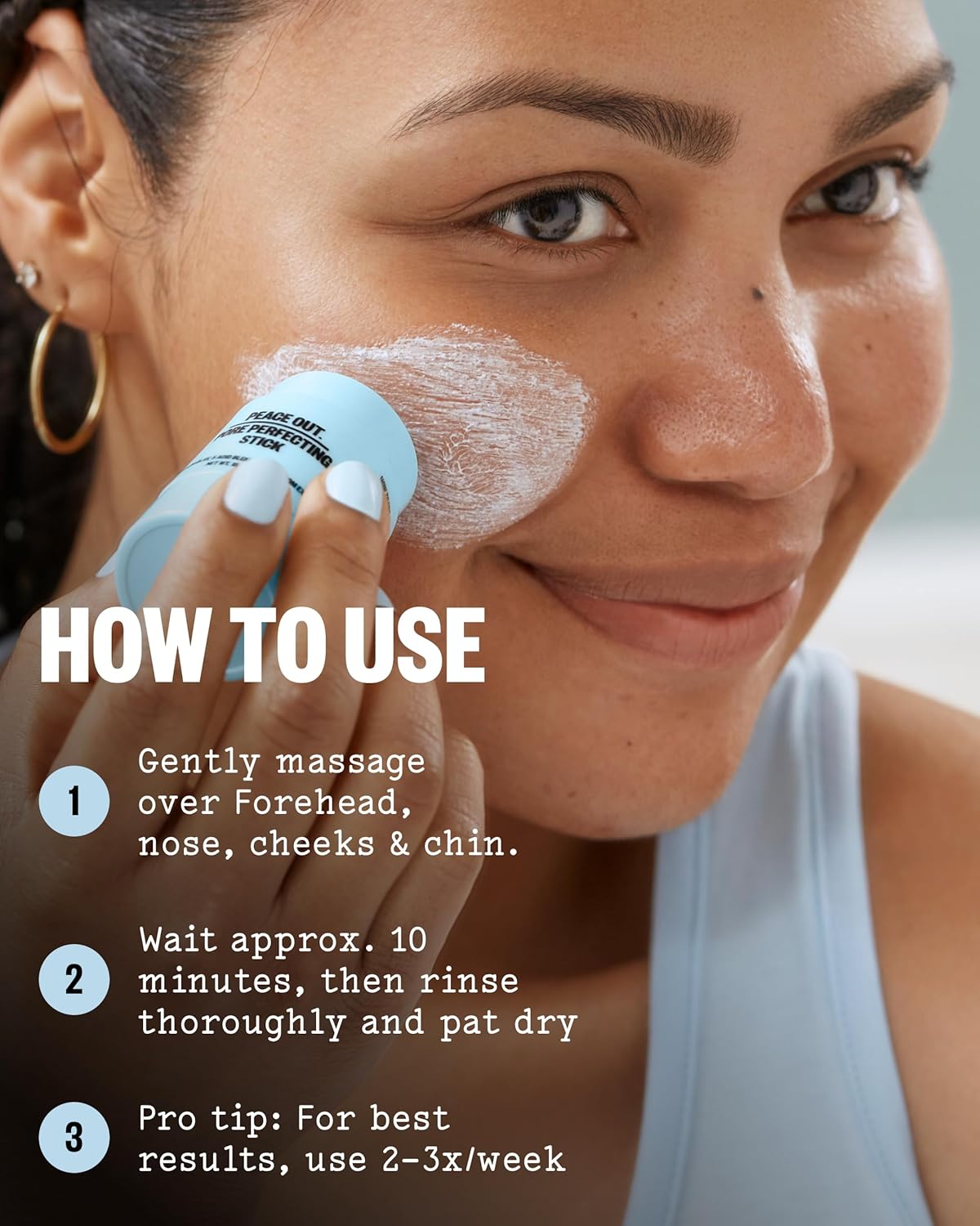 Pore Perfecting Stick - Kaolin Clay Exfoliating Face Cleanser with Glycolic & Salicylic Acids | 0.53 oz