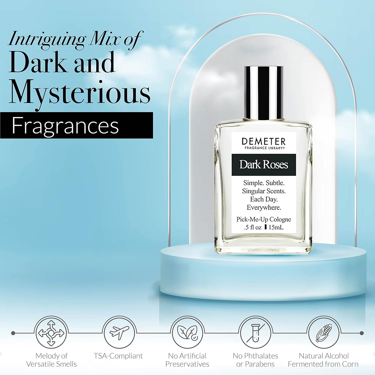 Dark Flowers Miniature Perfume Sampler Set - Witching Hour, Dark Roses, Vampire Blooms | 4 Scents for Women