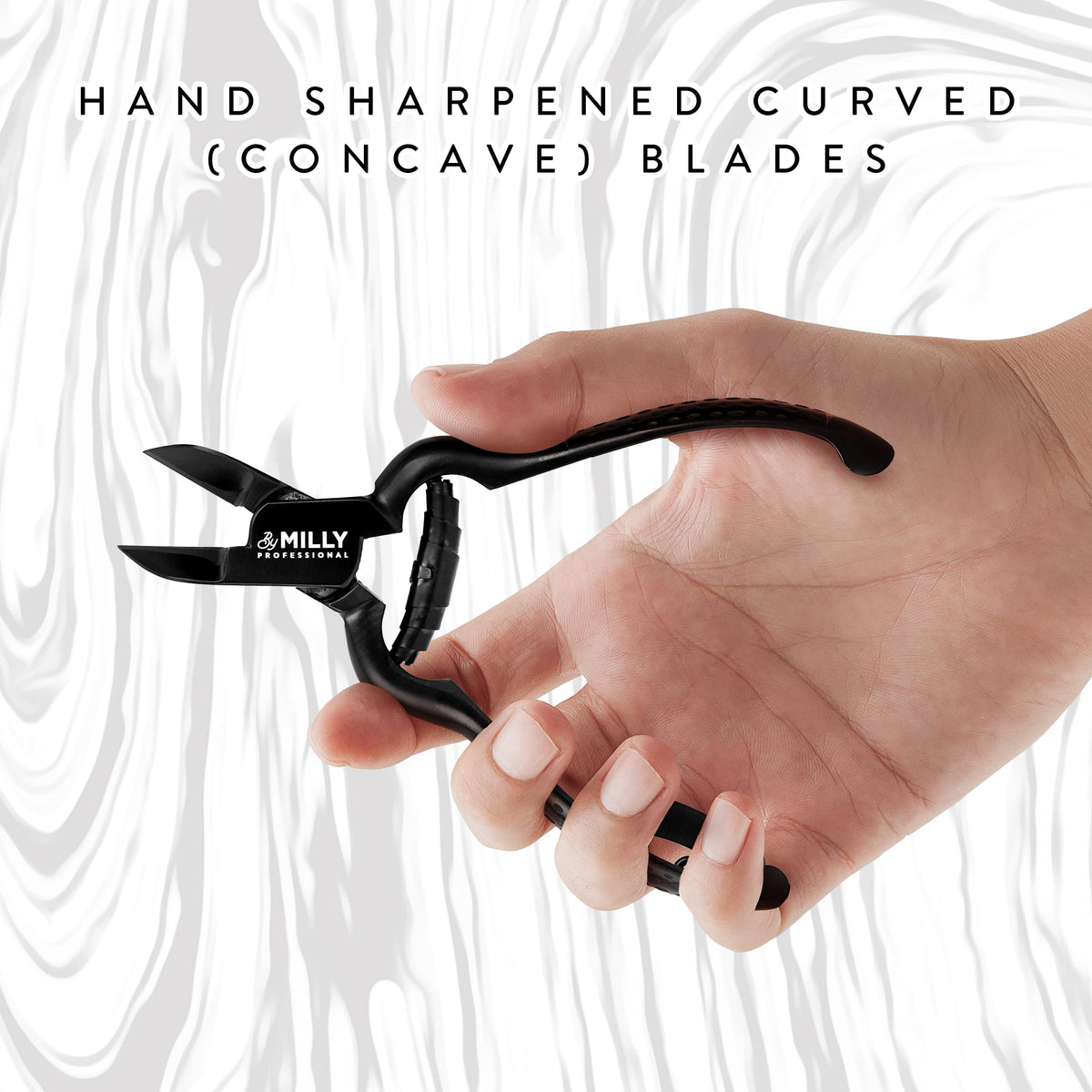 By MILLY Heavy Duty Toenail Clippers for Thick Toenails | High Carbon Stainless Steel | Trim Thick or Hard Toenails | Professional Nail Clippers for Seniors & Podiatrist Toenail Clippers (Black)