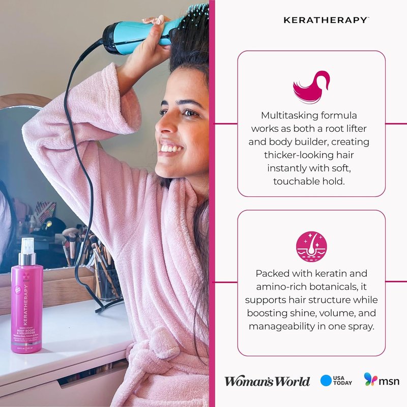 Keratherapy Root Boost Spray - Keratin Infused Volumizer with Hemp Seed Oil & Sea Kelp | 8.5 fl. oz.