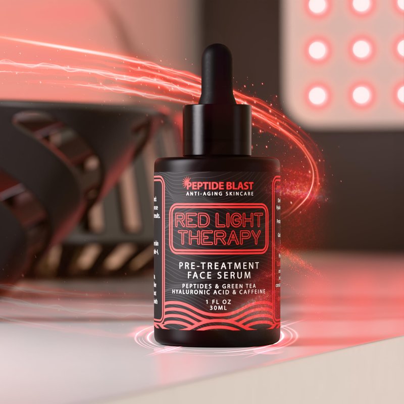 Red Light Therapy Activation Serum - Deep Penetration Technology with Green Tea, Hyaluronic Acid & Peptides | Prepares Skin for Devices, Improves the Look of Fine Lines & Wrinkles – 1 oz