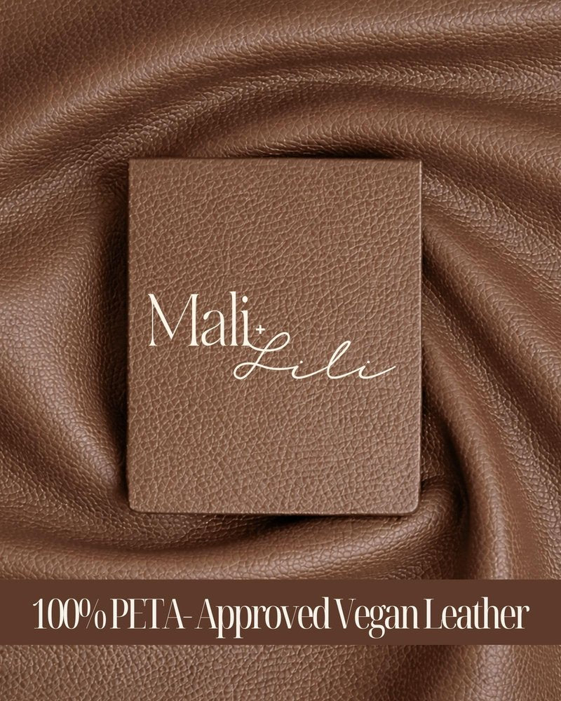 Mali+Lili Lola Beauty Bag Duo, Makeup Bag Travel Cosmetic Bag Set of 2, leather Purse Crossbody Bags for Women and Girls, Cute Makeup Pouch, Travel Pouch, Crossbody Purses for Women, Black