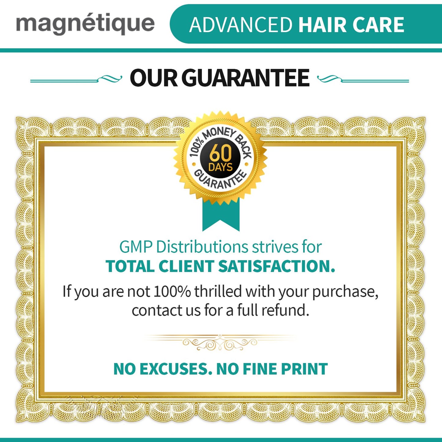 Magnetique Hair Growth -Promotes Stronger, Longer, Healthier Hair - GMO Free with Natural Ingredients
