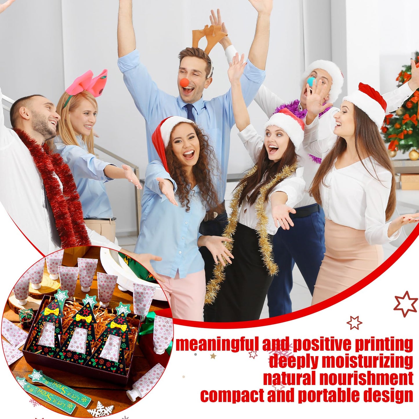 Sacubee 36 Christmas Hand Cream with Nail File Gifts Set Snowflake Hand Cream & Nail File Christmas Party Favors Travel Size Skin Lotion Xmas Party Supplies for Guests