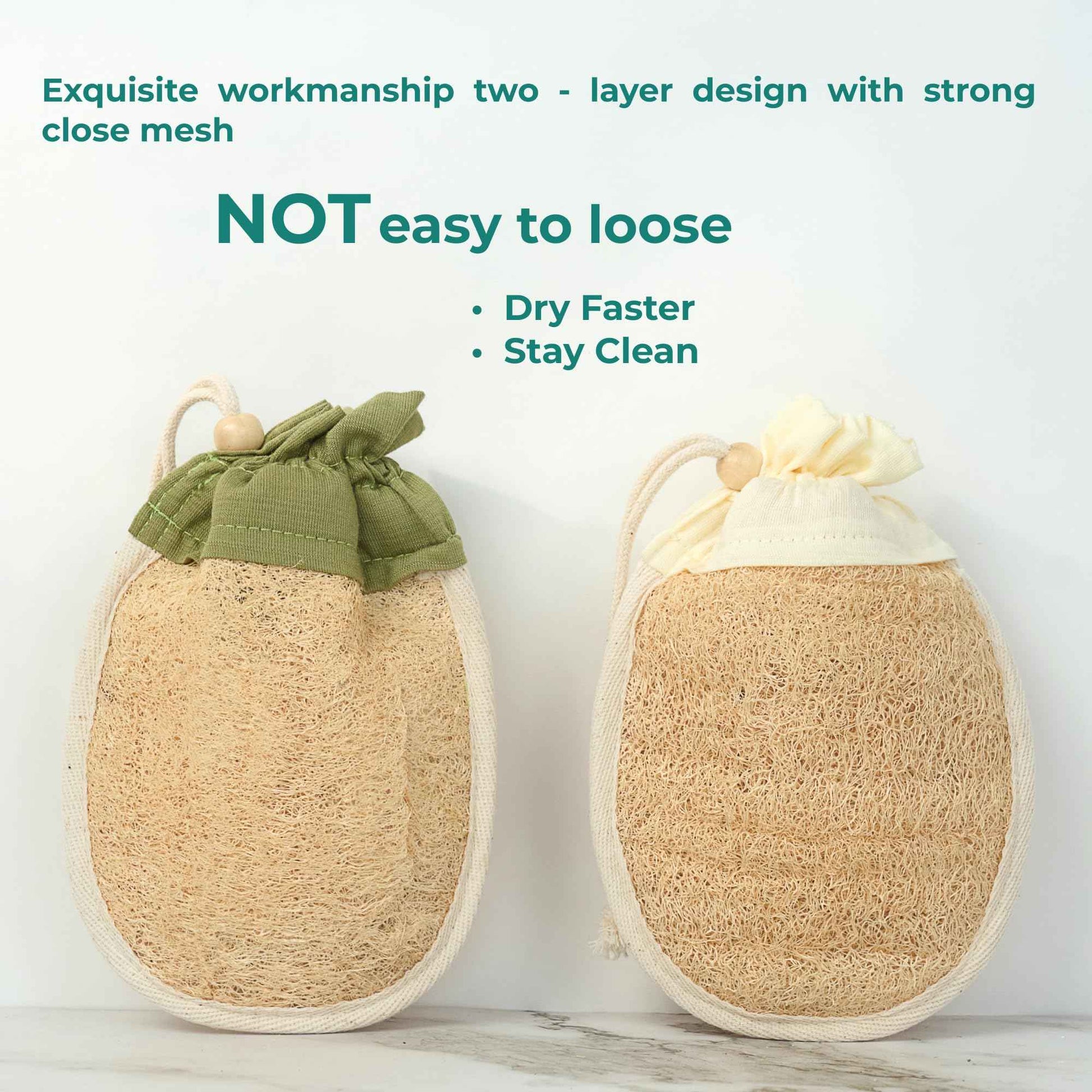 LUFAFY Loofah Soap Saver Bag, Soap Savers for Bar Soap, Bar Soap Pouch, Bar Soap Loofah Pouch, Soap Bags Mesh Exfoliating (Pack of 2)