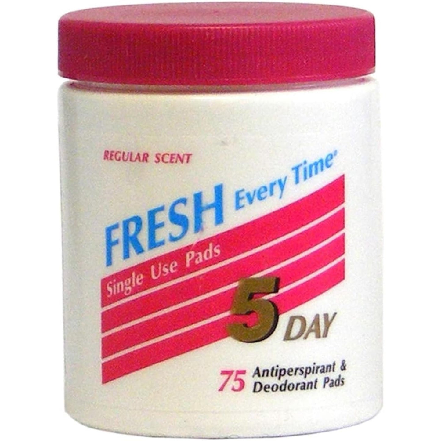 5-Day Anti-Perspirant Deodorant Pads Regular Scent, 75-Count, 5-Pack