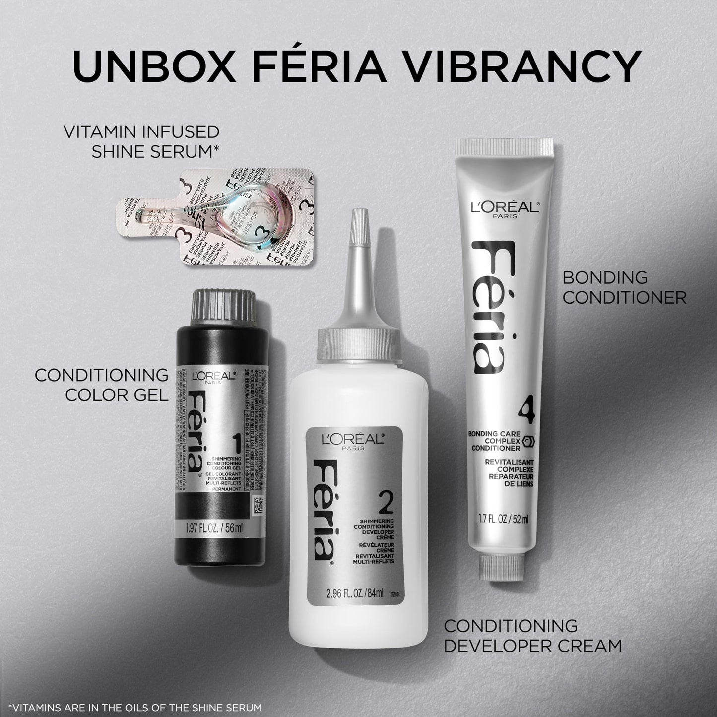 L'Oreal Paris Feria Multi-Faceted Shimmering Permanent Hair Color, High Intensity Hair Dye for 3X Highlights, 560 Hot Chili, 1 Kit