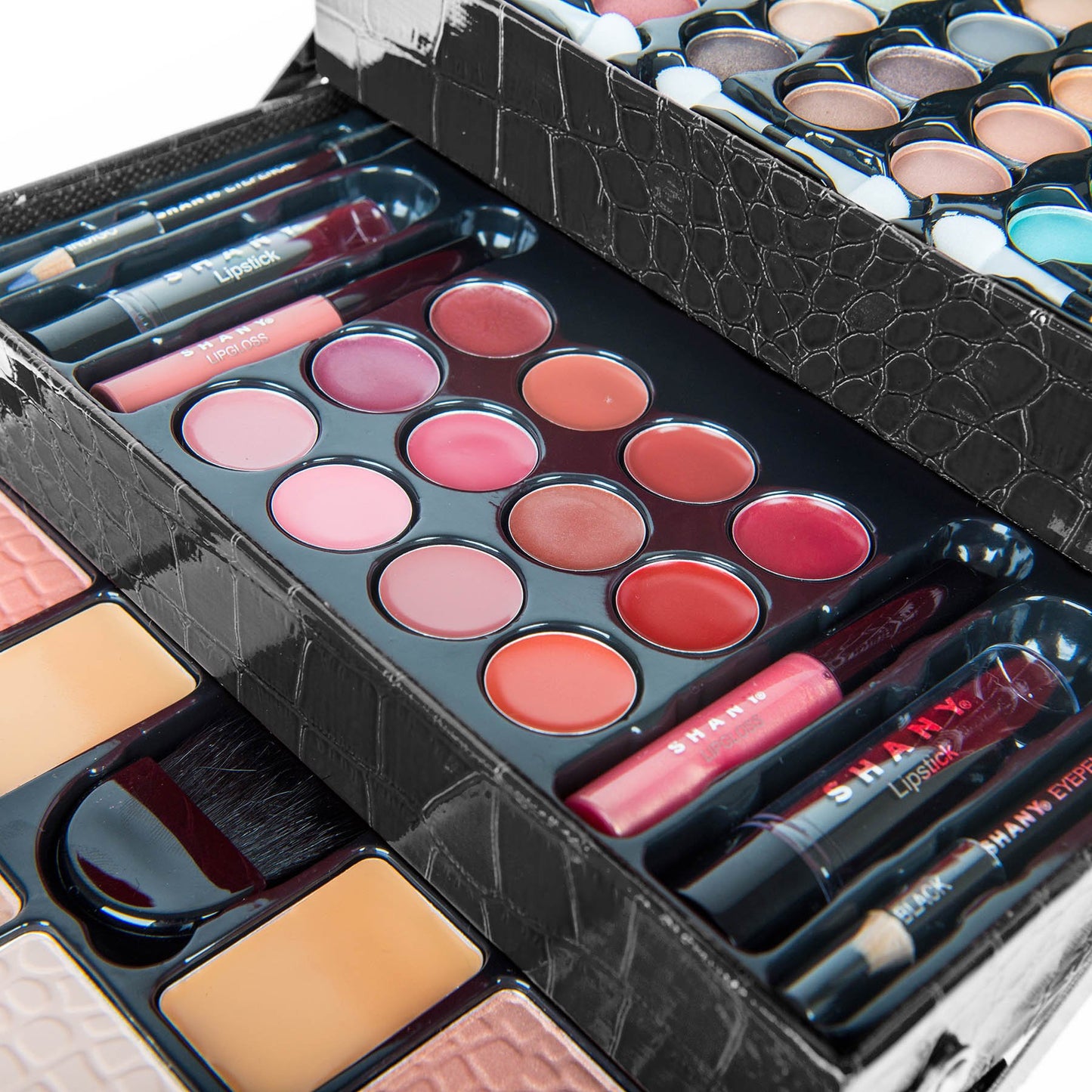 SHANY All In One Makeup Set, 67 Colors Eyeshadow, Blushes, Face Powder, Lipstick, Eye liners, Make up Pencils and Cosmetics Mirror - Makeup Kit With Reusable Beauty Organizer Train Case - Pink