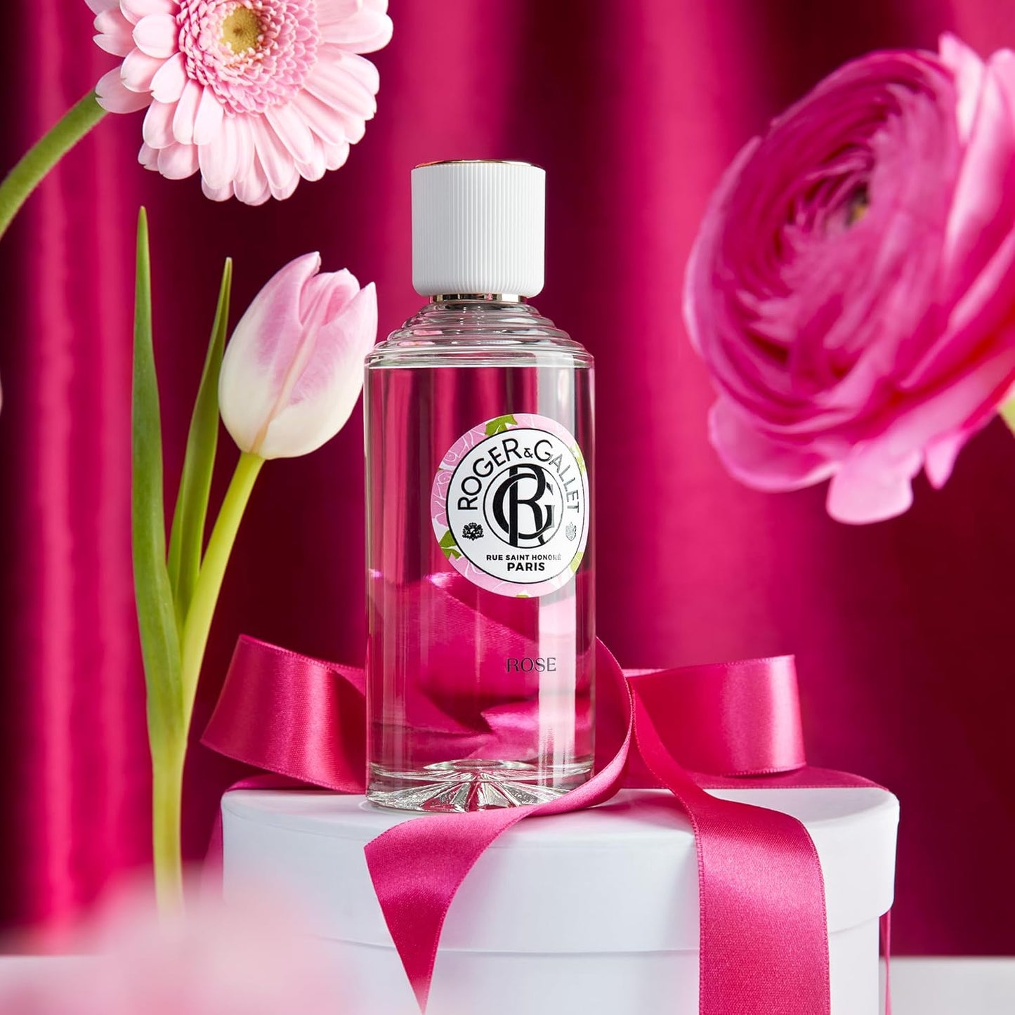 Roger & Gallet Wellbeing Fragrant Water Spray - Refreshing Eau Fraîche Body Mist with Natural Ingredients | Rose, 3.3 Oz.