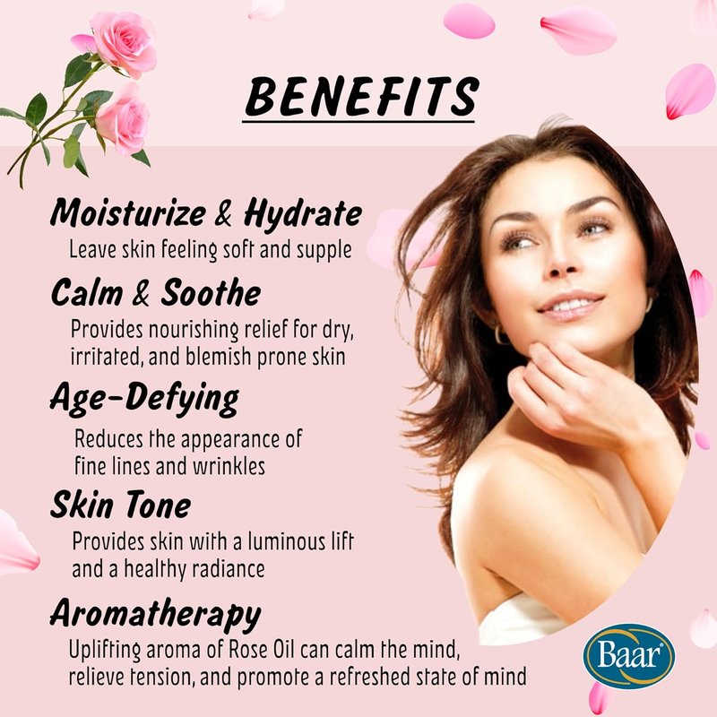 Rose Water Skin Lotion - Hydrating & Soothing Formula | 8 oz. (Pack of 2)