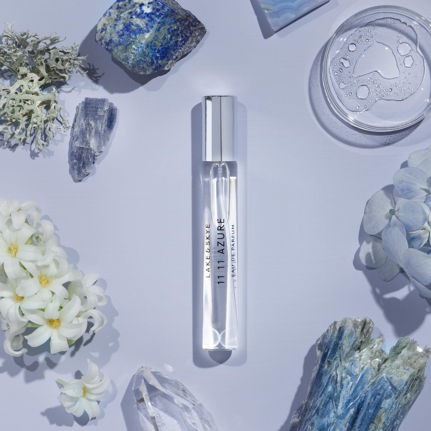 Lake & Skye 11 11 Azure Eau de Parfum Travel Spray, Aquatic Sheer Floral Musk & Clean Skin Unisex Scent, 0.5 fl oz (15 ml)