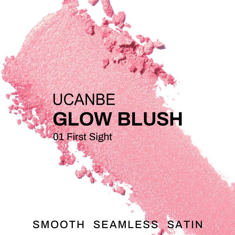 UCANBE Baked Blush for Cheek, Glow Blushing - Seamless Silky Blendable Powder Blush Makeup Palette, Delivering Long Last Natural Ruddy Complexion