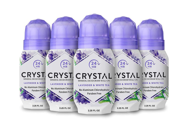 CRYSTAL Deodorant Mineral Deodorant Roll-On, Lavender & White Tea 2.25 oz (Pack of 5) SG_B002F8I8VS_US