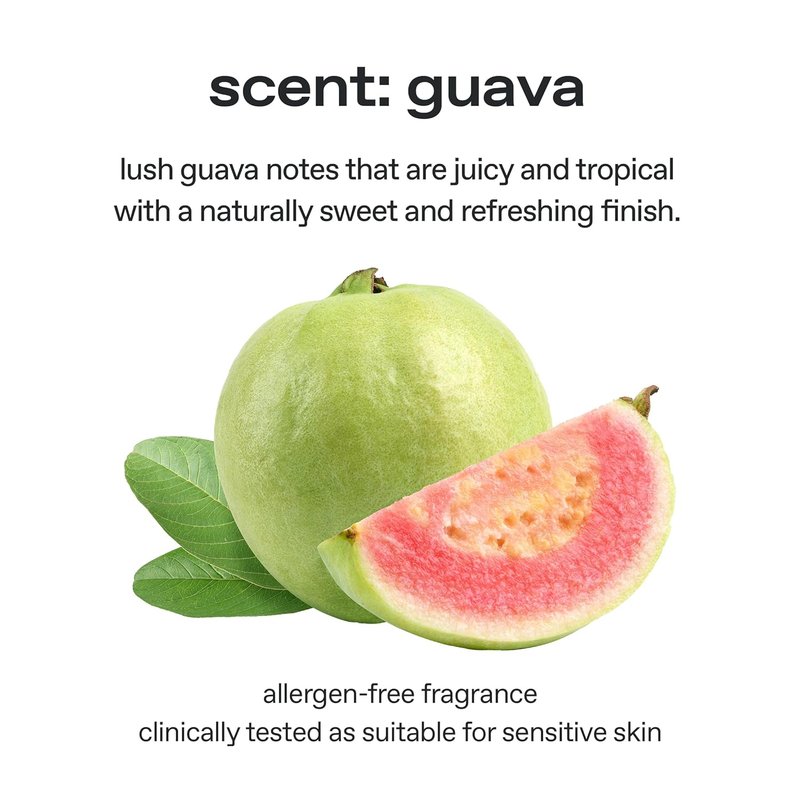 Glow Guava Facial Cleanser - Oil-Gel Hybrid All-in-One Cleanser with Guava Extract & Botanical Oils | 6.4 fl oz