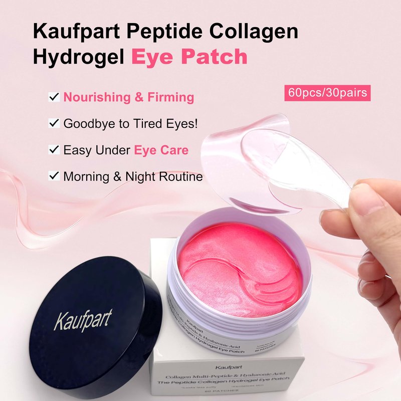 Pink Hydrogel Eye Patch for Puffy Eyes and Dark Circles, Under Eye Mask, 60 Under Eye Patches,Undereye Hydrating & Cooling, Suitable For All Skin Types -A