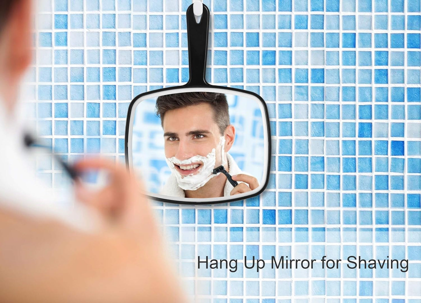 Handheld Black Mirror - OMIRO 6.6" W x 9.2" L | Set of 3 Portable Mirrors