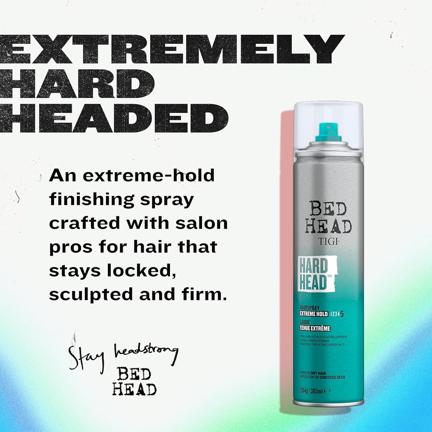 TIGI Bed Head Hard Head Hair Spray - Extra Strong Hold for All Hair Types | 11.7 oz