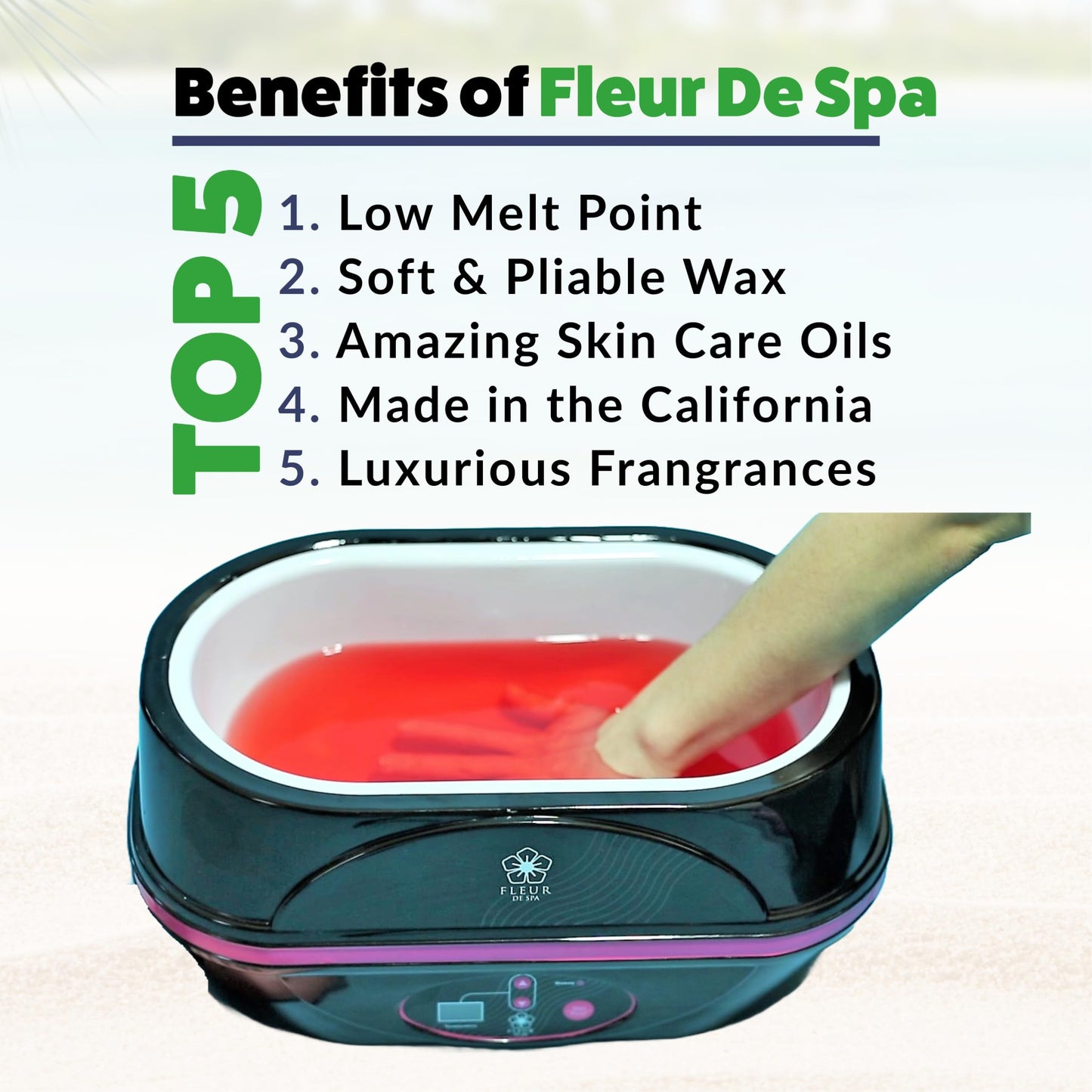 FLEUR DE SPA Paraffin Wax Refill 2lb bundle | Peach & Lavender | USA Made | At-Home Spa Experiene Hand & Foot Wax