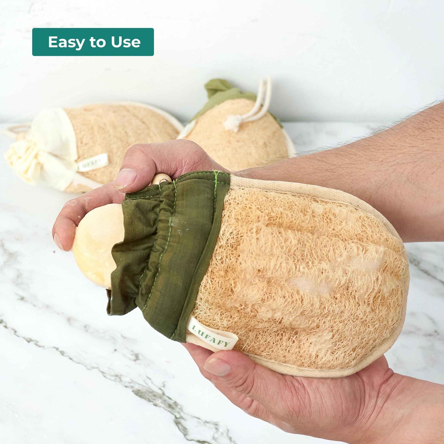 LUFAFY Loofah Soap Saver Bag, Soap Savers for Bar Soap, Bar Soap Pouch, Bar Soap Loofah Pouch, Soap Bags Mesh Exfoliating (Pack of 2)