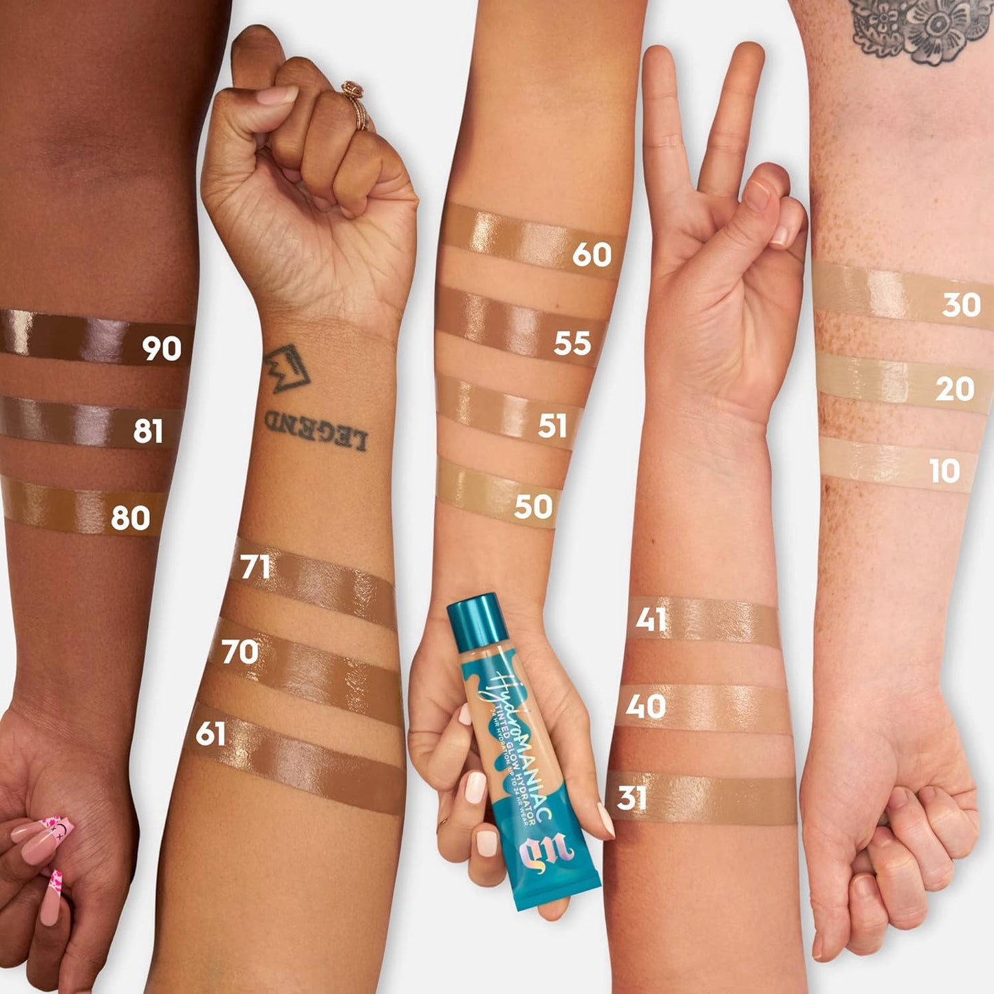 Urban Decay Hydromaniac Dewy Foundation - Hydrating Tinted Moisturizer for Dry Skin | Buildable Medium Coverage, 1.1 fl oz