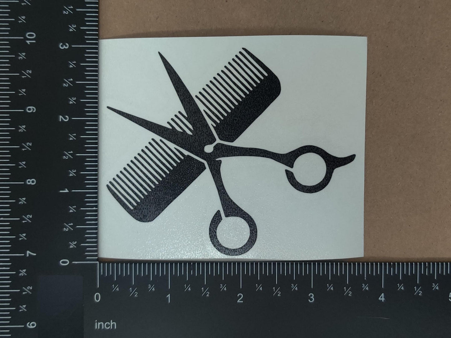 Hair Stylist Decal 4 Pack: Love, Heart, Comb and Scissors, Hair Life (Hairstylist Black, Small ~3.5")