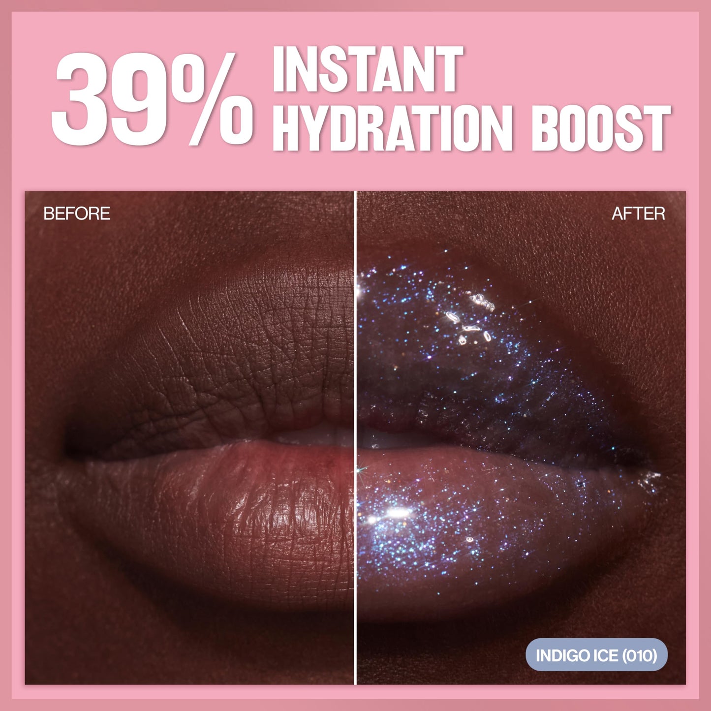 REVLON Super Lustrous Glimmer Gloss, Non-Sticky Hydrating Lip Gloss, High-Shine Sheer Shimmery Finish, Plant-Based Glitter, 004 Happy Hour, 0.13 fl oz