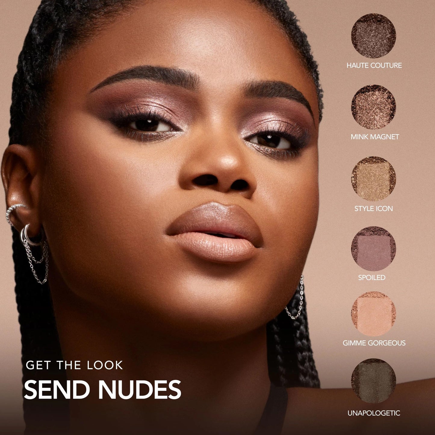 BUXOM Makeup Eyeshadow Palette, High-Pigment Shades, Primer-Infused for Long-Lasting Wear, Blendable Matte, Shimmer & Satin Finishes, Talc-Free, Cruelty-Free, Iconic Nudes