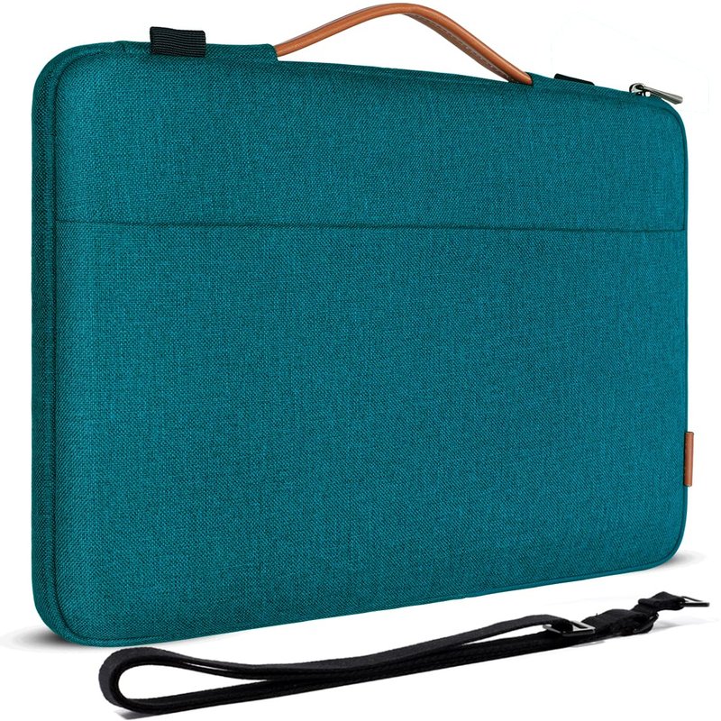 DOMISO 17 inch Laptop Sleeve Protective Case Cover Compatible with 17-17.3 inch HP Dell ASUS Lenovo Chromebook,Waterproof Computer Cases Bag with Shoulder Strap,Teal