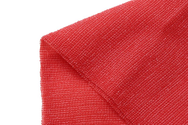 Extra Rough, Exfoliating Washcloth [Made in Japan] Exfoliating Towel Special Texture Makes Fluffy Foam Lather, Back Scrubber, Dead Skin Cell Remover [Loofah for Women and Men] (2pcs Set(Red, Gray))