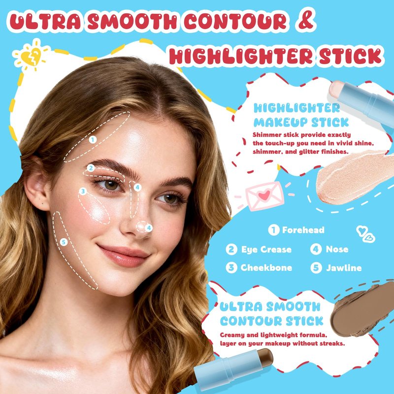 Color Nymph All in One Makeup Kit For Teens Girls Beginner with Makeup Bag, Girl Makeup Set for Teen Girls Includes Eyeshadow, Face Blush Contour Highlighter Lipgloss Mascara Mirror, Travel MakeUp Kit