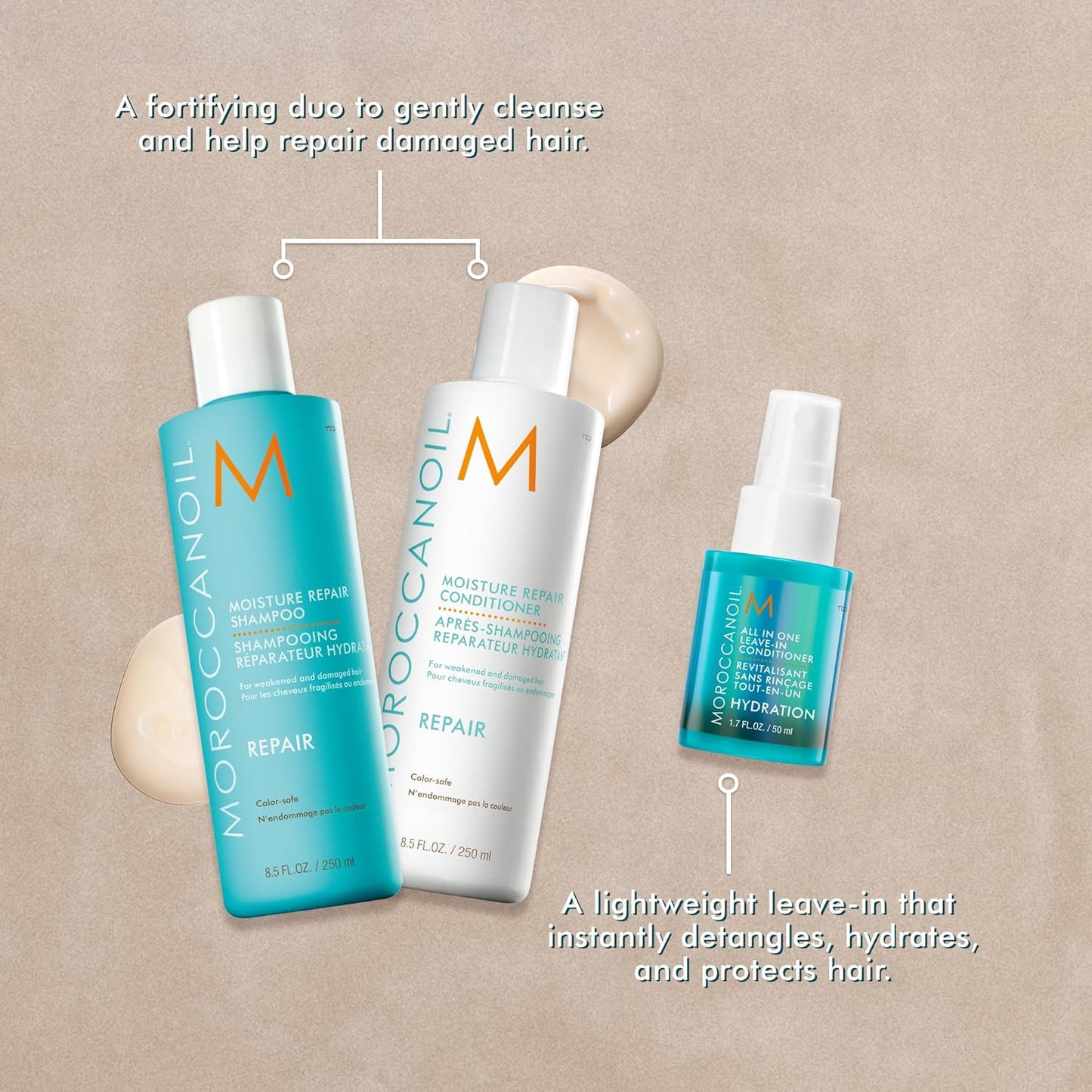 Moroccanoil Hair Repair Gift Set - Nourishing Treatment for Damaged Hair | 3-Piece Set