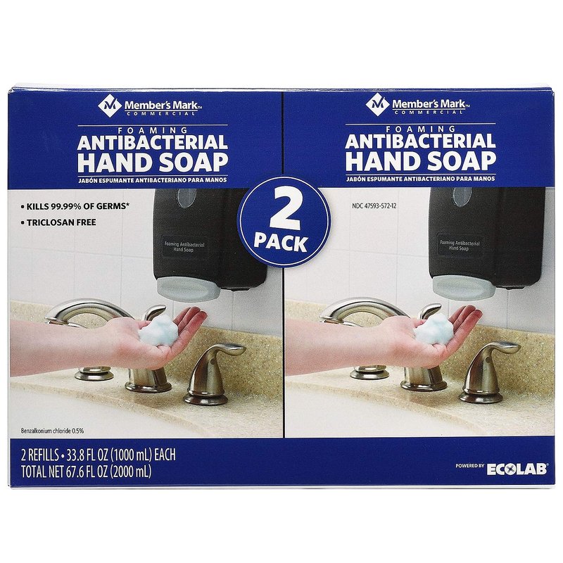 Commercial Foaming Antibacterial Hand Soap - 2 Pack Refills | 33.8 Fl. Oz