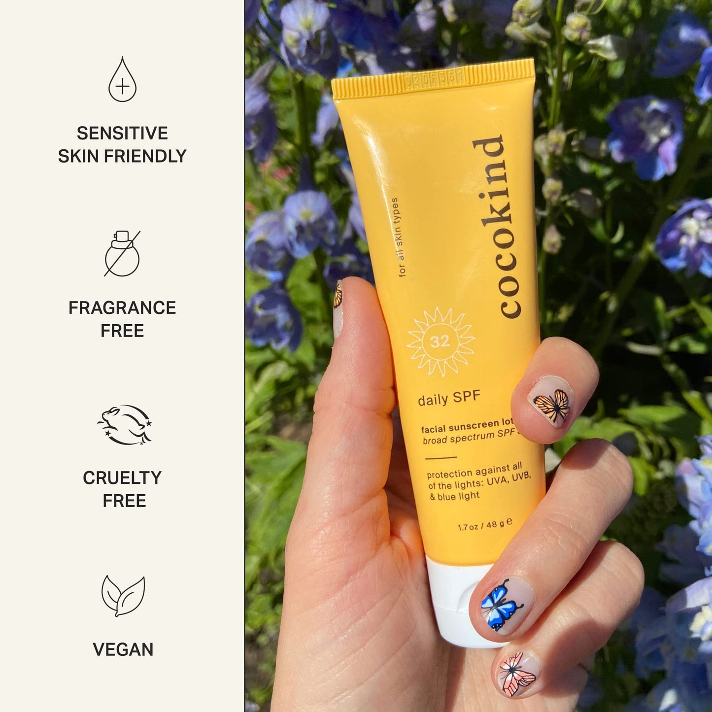 Cocokind Daily SPF, Mineral Face Sunscreen with Zinc Oxide, SPF 32, Reef Safe, Unscented, All Skin Types, Non-Toxic, Cruelty Free, 1.7 fl oz