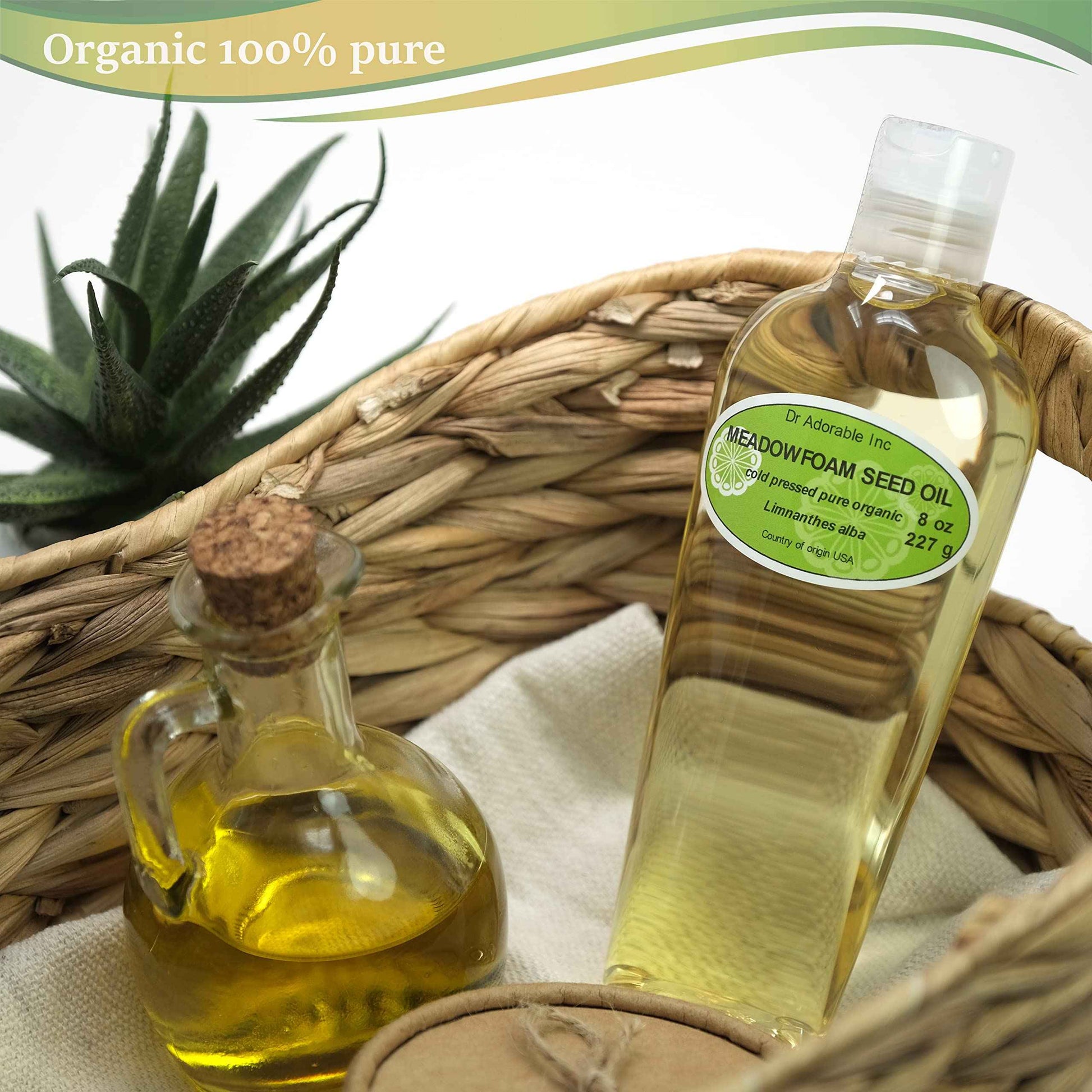 Meadowfoam Seed Oil Pure Organic by Dr.Adorable 8 Oz