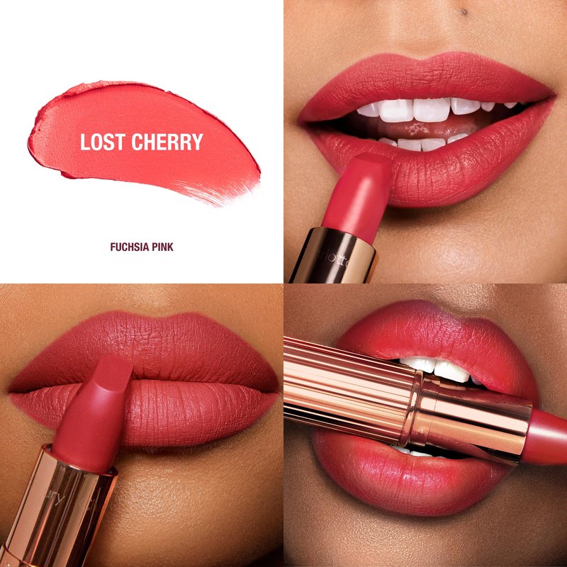 Charlotte Tilbury Matte Revolution Lipstick - Long Lasting, Matte Lipstick with Buildable Color & Lip-Loving Ingredients - Creamy, Easy to Blend Formula - Lost Cherry