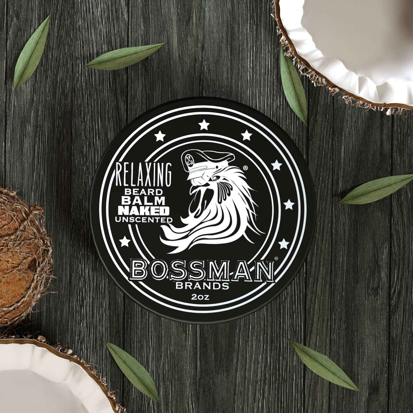 Bossman Relaxing Beard Balm for Men (Naked - Unscented) – Tames, Relaxes, Thickens & Softens for Ultimate Beard Care – Made in USA