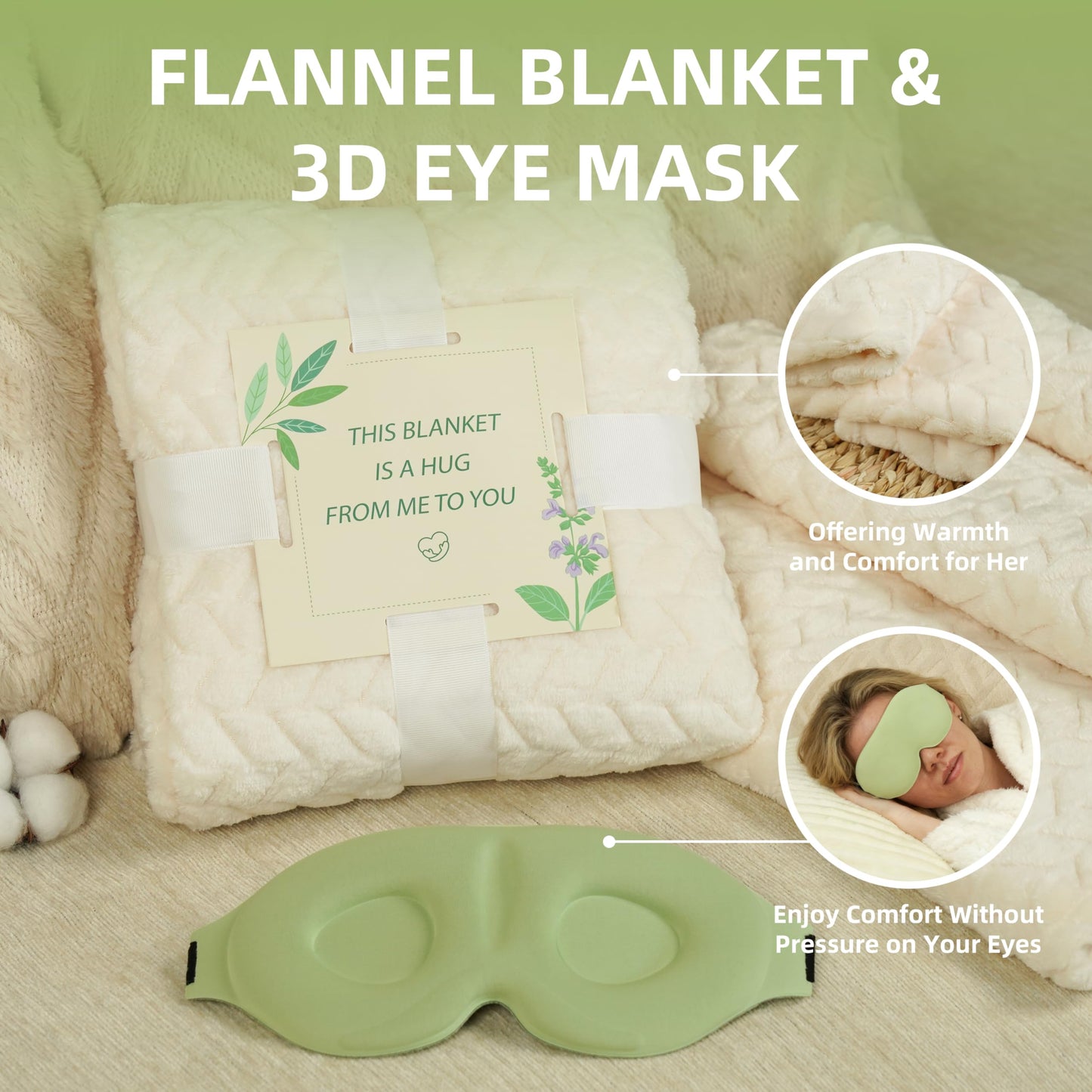 Get Well Soon Gifts for Women，Post Surgery Recovery Gifts with 40 OZ Tumbler & Flannel Blanket, Thinking of You Care Package for Her, Relaxing Self Care Kit with Sage Candle, Soap & Eye Mask