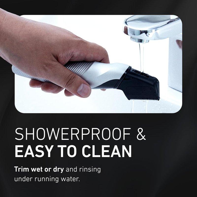 Panasonic Electric Body Trimmer for Men - Cordless Washable Groomer with 3 Attachments | Black ER-GK60-S