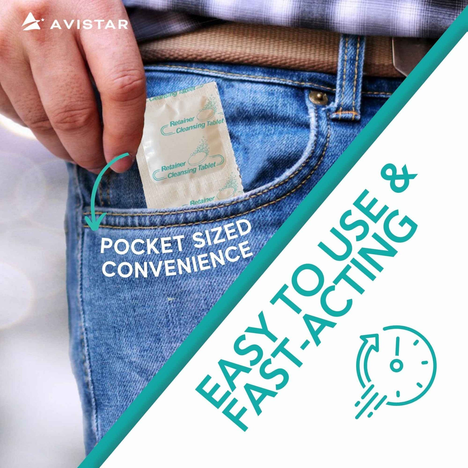 Retainer & Mouth Guard Cleaner Tablets - Mint Flavor Retainer Cleaner Tablets & Invisalign Cleaner - Denture Cleaning Tablets, Denture Cleaner, Aligners, Night Guard, Mouthguard Cleaners - 150 Count