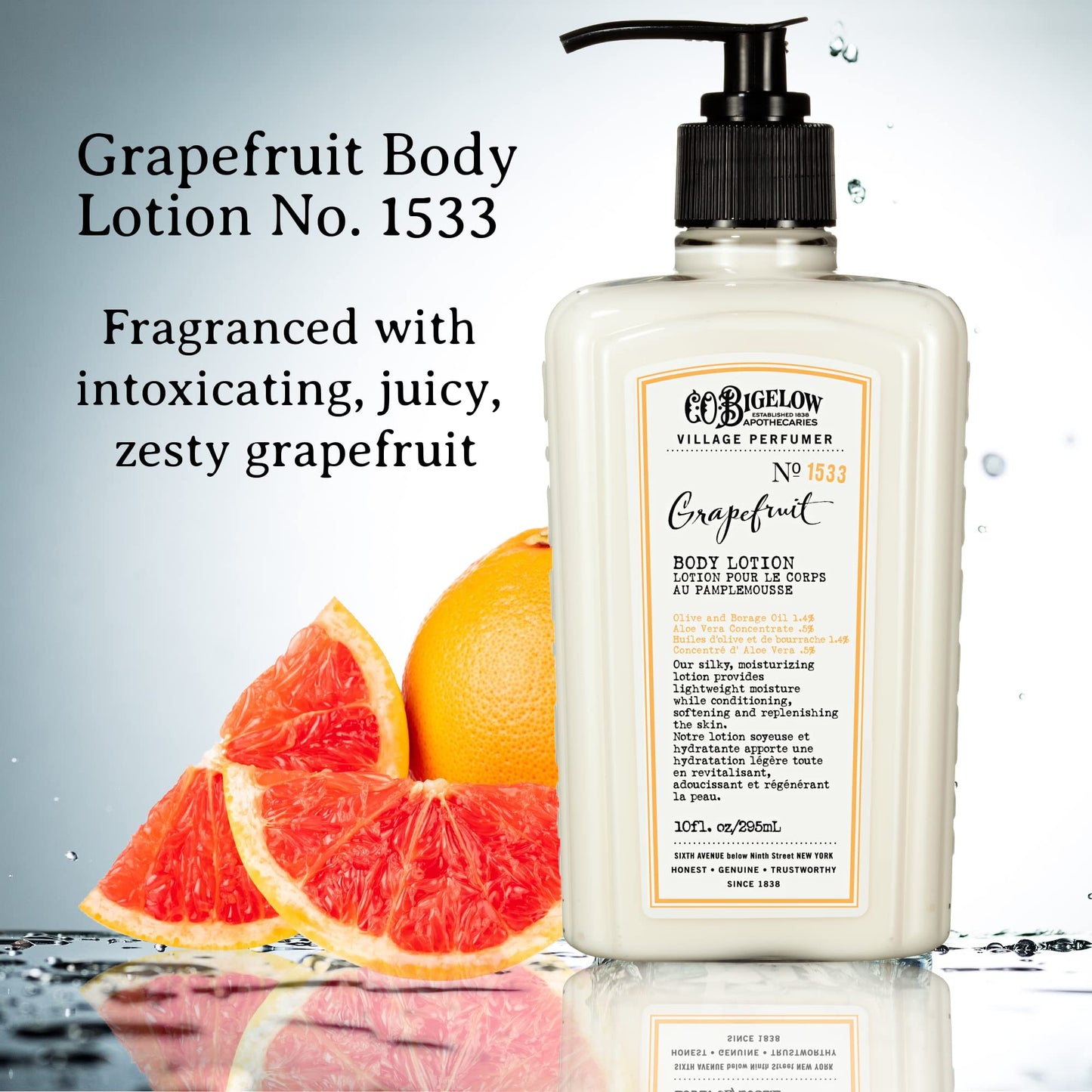 C.O. Bigelow Grapefruit Apothecary Duo Skin Care Gift Set, Body Wash & Body Lotion, Liquid Soap & Moisturizing Lotion, Set of 2, 10 Fl Oz