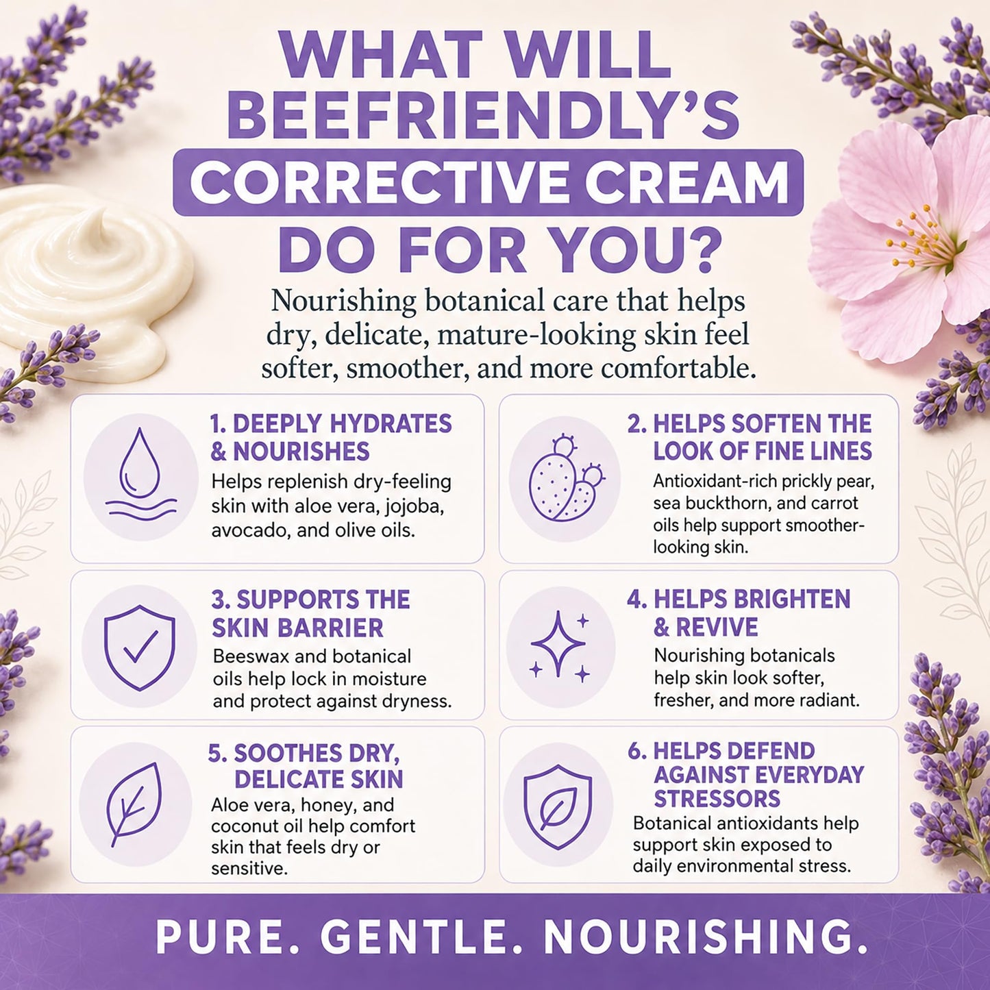 BeeFriendly® Organic Corrective Cream Face Moisturizer, 2 oz