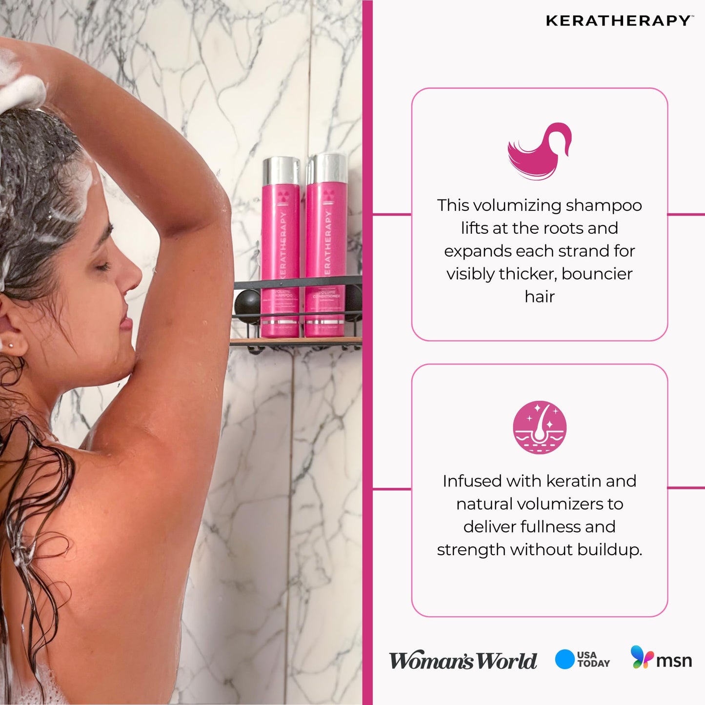 Keratherapy Keratin Infused Volume Shampoo, 10.1 fl oz, 300 ml - Volume Shampoo for Thin Hair - Kerabond Technology with Hemp Seed Oil, Indian Laurel Extract, Sea Kelp & Hydrolyzed Silk