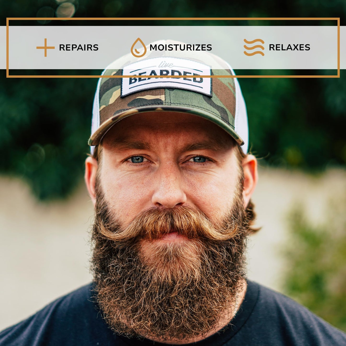 Live Bearded: Beard Oil and Beard Butter Grooming Kit - Tombstone - All-Natural Ingredients with Shea Butter, Argan Oil, Jojoba Oil and More - Beard Growth Support - Made in the USA