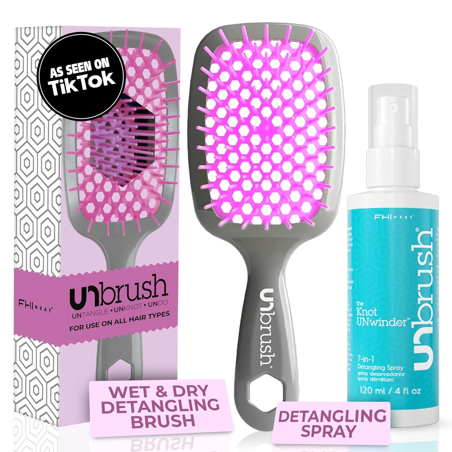 FHI Heat UNbrush & UNwinder Spray | Detangling & Smoothing Hair Treatment