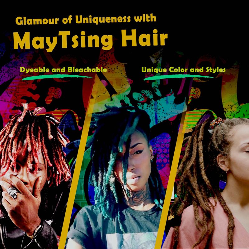 Maytsing Afro Kinkys Bulk 100% Human Virgin Hair - 10inch,3oz/90g,Natural Black - 4C Texture - for Dreadlocks, Loc Repair, Twists, Braids - Can Be Bleached and Dyed to Honey Blond Color