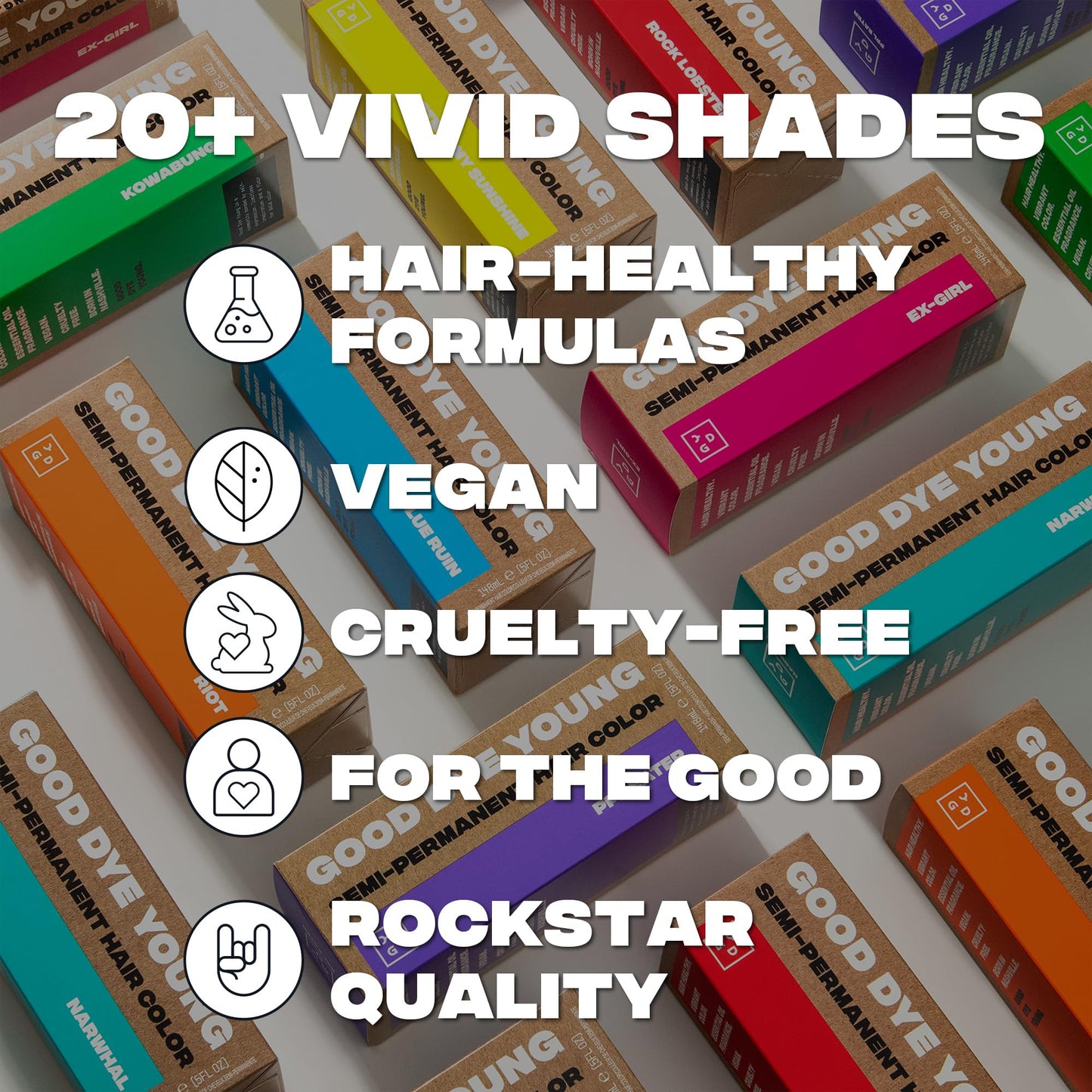 Good Dye Young x Rico Nasty Purple Semi-Permanent Hair Dye, Vegan and Cruelty-Free, Semi-Permanent Hair Color (Deep Purple, 5FL OZ)