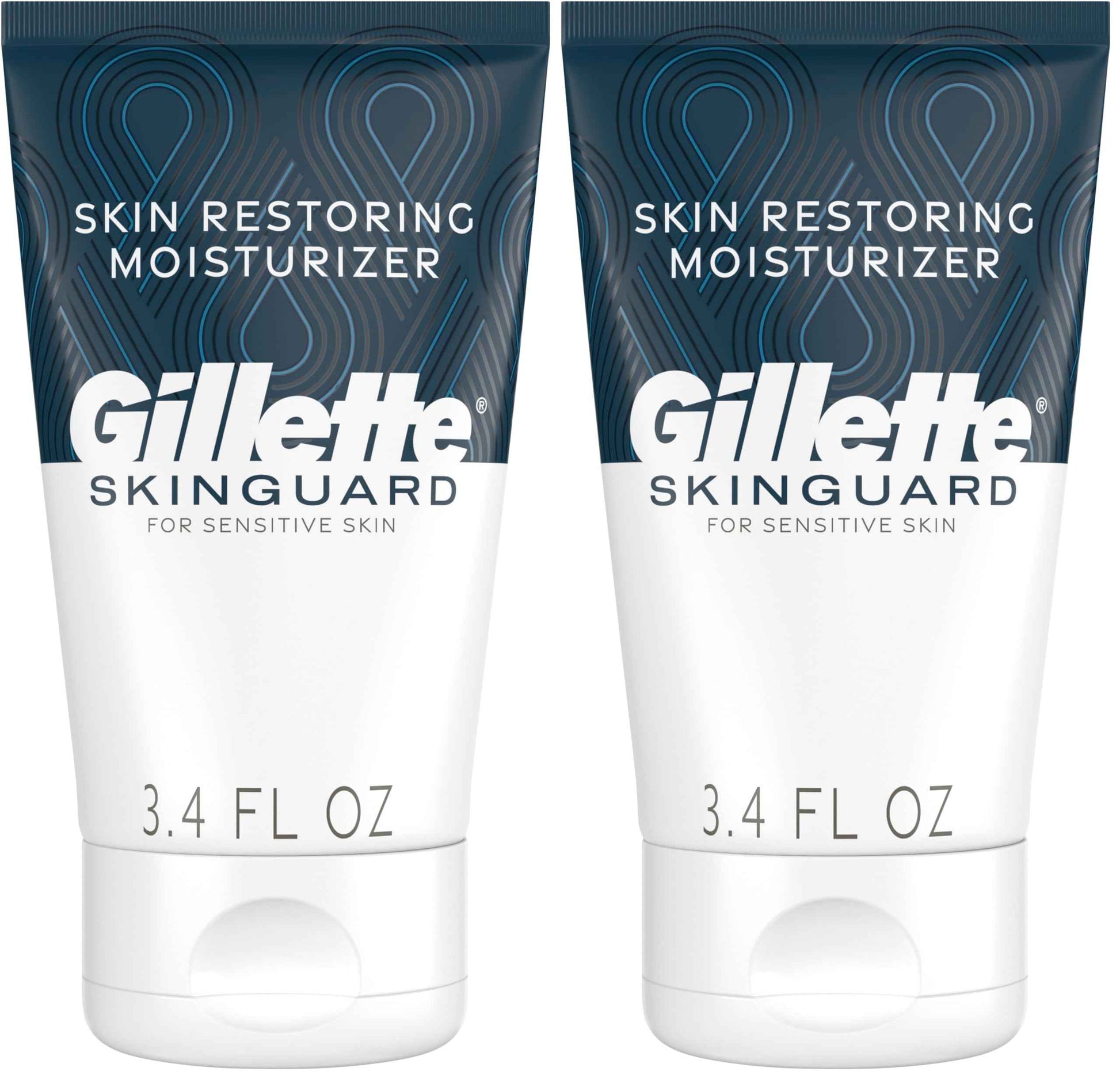 Gillette SkinGuard Face Moisturizer for Men, 3.4 oz Skin Restoring Moisturizer with Shea Butter and Vitamin E (Pack of 2)