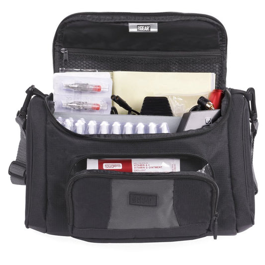 USA Gear Professional Tattoo Gun Kit Case - Strong Exterior, Adjustable Dividers - Holds Tattoo Ink Set, Machine, Needle Pen, Power Supply, & More Supplies and Equipment - Compact Case Only